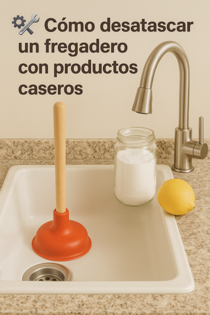 🛠️ Cómo desatascar un fregadero con productos caseros